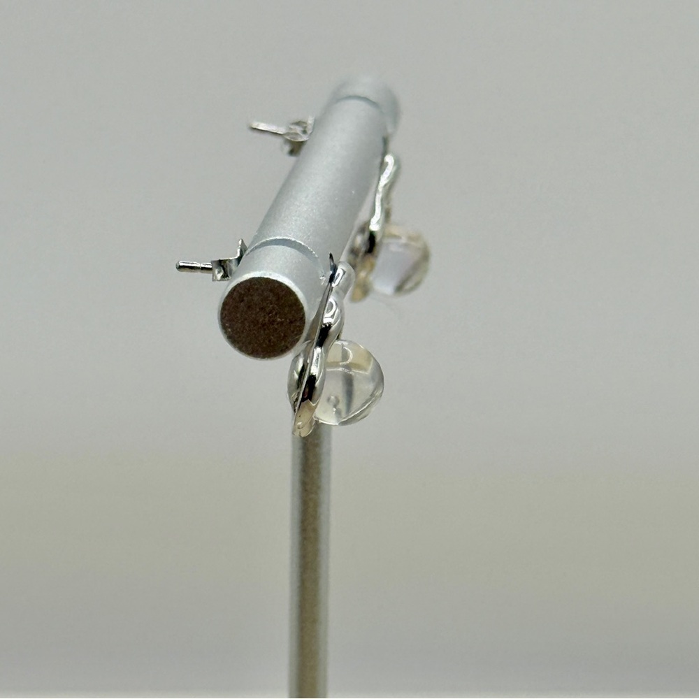 Silver Cloud Earrings With Iridescent Madagascar … - image 4